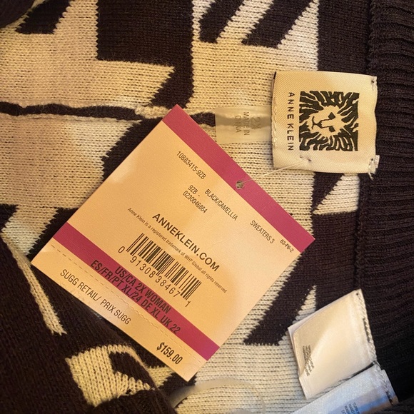 NWT ANN KLIEN Houndstooth Zip Front Cape - Picture 16 of 16